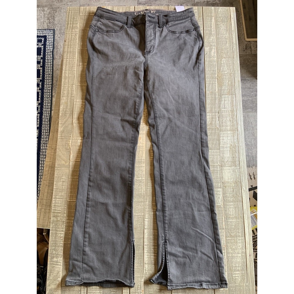 G Giuliana G-Sculp Inside Slit Boot-Cut Jean Womens Size 12 Valley Grey Wash